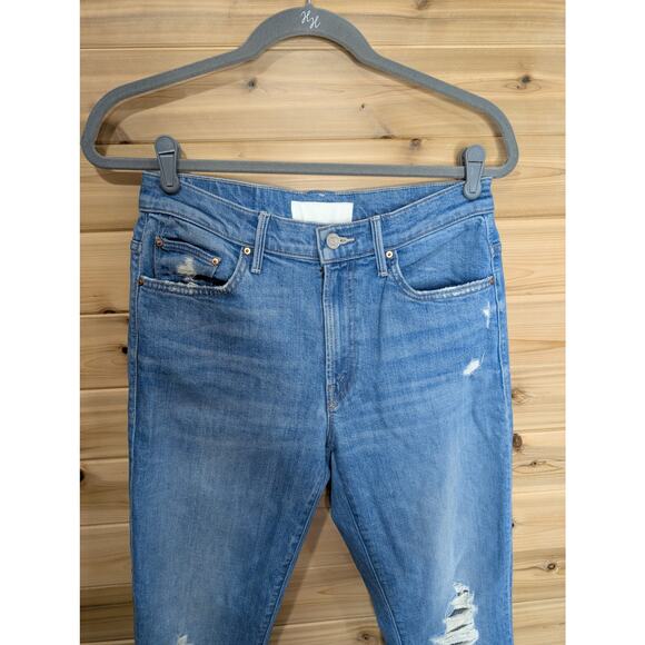 Mother Superior The Insider Ankle Chew Destroyed Bills Size 28 Jeans - Picture 2 of 15